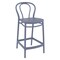 Luxury Commercial Living 37.75&#x22; Gray Solid Outdoor Patio Counter Stool